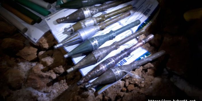 Teröristlere ait roketatar bulundu