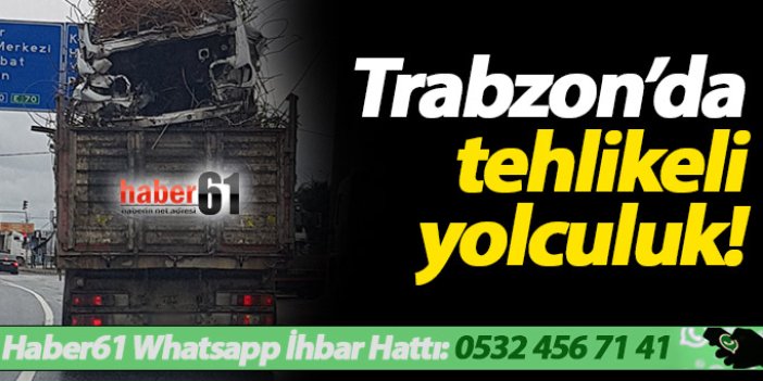 Trabzon'da tehlikeli yolculuk