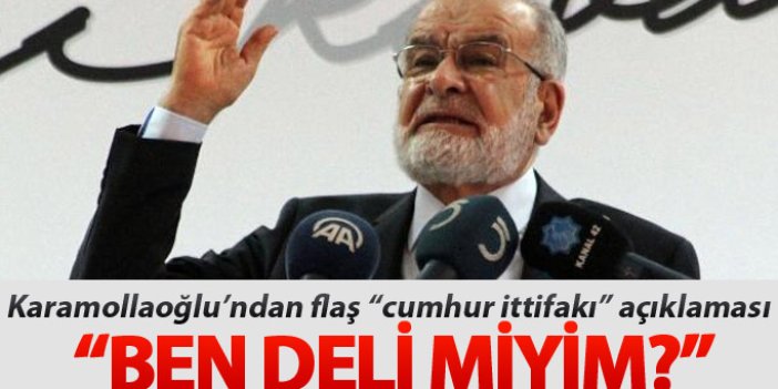 Karamollaoğlu'ndan 'Cumhur İttifakı' açıklaması: Ben deli miyim?