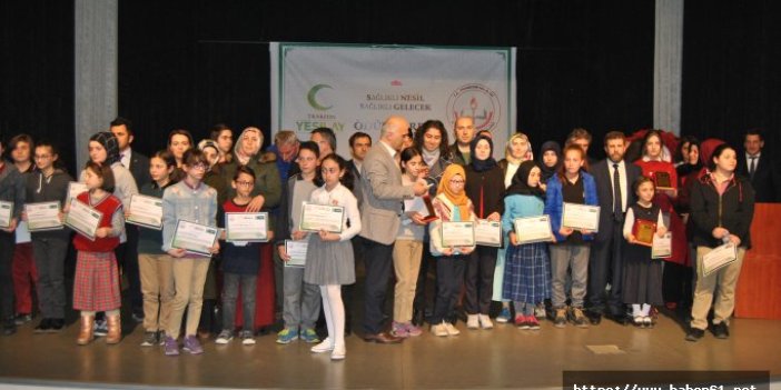 Sağlıklı nesil sağlıklı gelecek projesi ödülleri verildi
