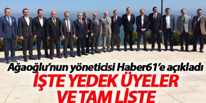 Ağaoğlu'nun yöneticisi Haber61'e açıkladı; Yedek üyeler...