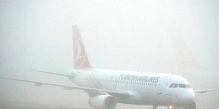 Trabzon'da uçaklara sis engeli