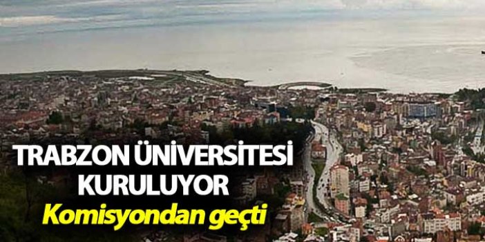Trabzon Üniversitesi Kuruluyor: Komisyondan geçti