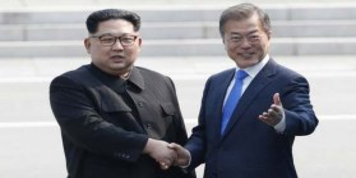 Kuzey Kore ve Güney Kore liderleri bir araya geldi!
