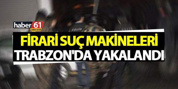 Firari suç makineleri Trabzon'da yakalandı