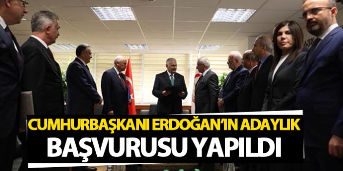 Erdoğan'ın Adaylık başvurusu yapıldı