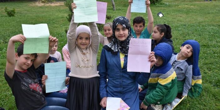 Trabzon'da Suriyeli çocuklardan Hazreti Muhammed'e mektup