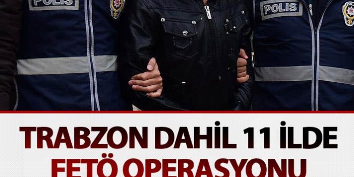 Trabzon dahil 11 ilde FETÖ operasyonu: 10 gözaltı