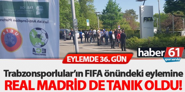 Trabzonsporlu taraftarların eylemine Real Madrid de tanık oldu
