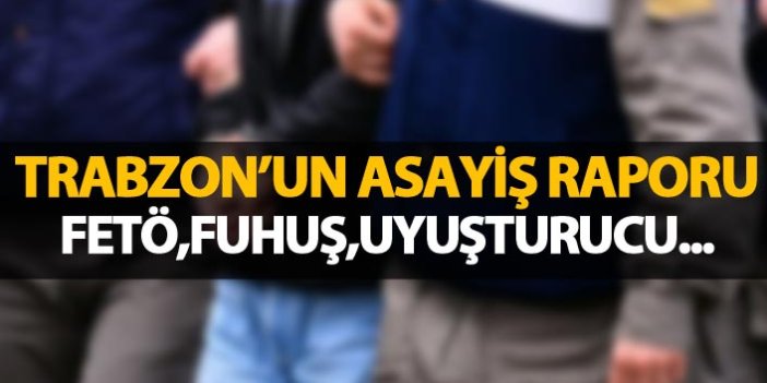 Trabzon'un asayiş raporu