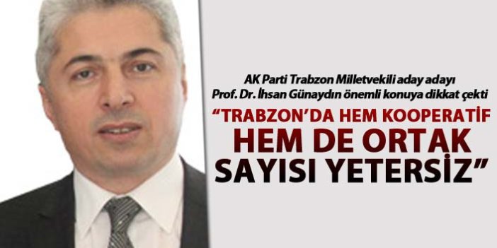 İhsan Günaydın: "Trabzon’da hem kooperatif hem de ortak sayısı yetersiz"