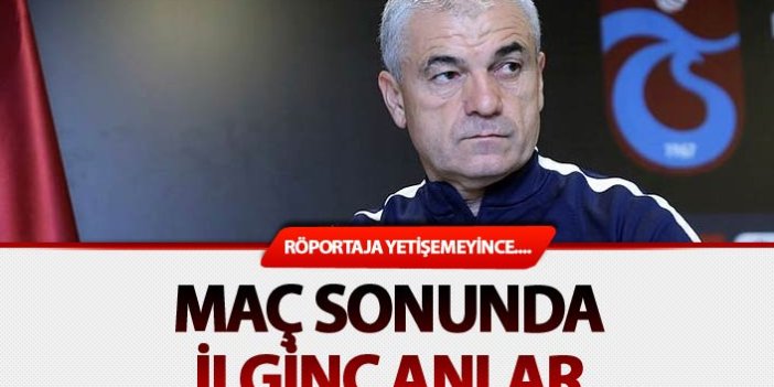 Bursaspor Trabzonspor maçı sonrasında ilginç anlar: Röportaja yetişemeyince....