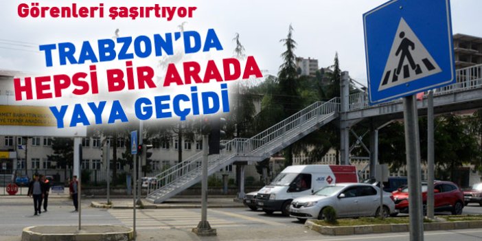 Trabzon'da hepsi bir arada üst geçit!