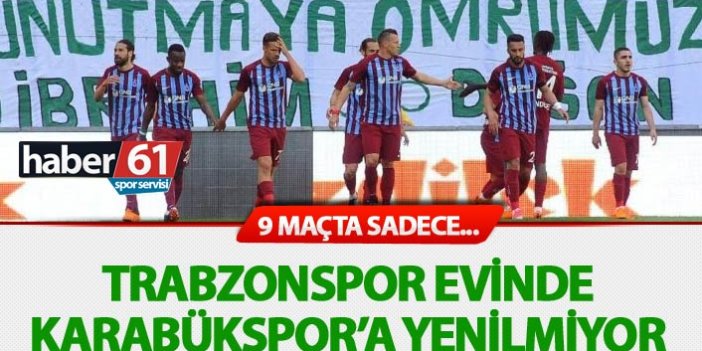 Trabzonspor evinde Karabükspor’a yenilmiyor