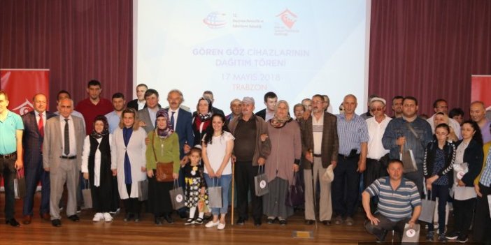 Trabzon'da "Gören Göz" cihazları dağıtıldı