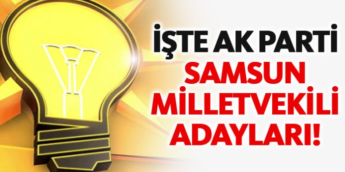 AK Parti Samsun 24 Haziran 2018 milletvekili adayları listesi... İşte adaylar