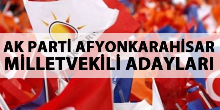 AK Parti Afyonkarahisar 24 Haziran 2018 milletvekili adayları listesi...