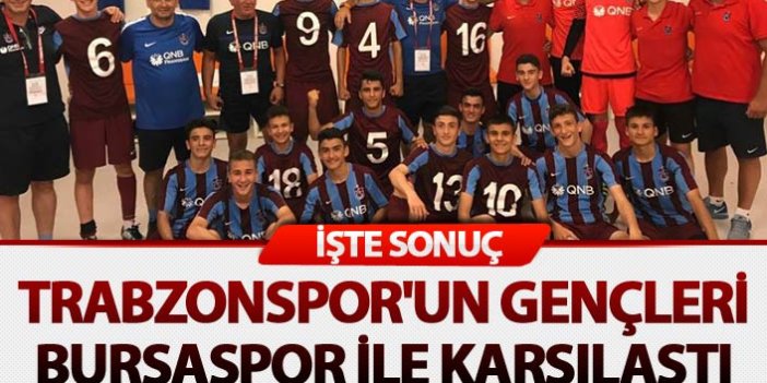 Trabzonspor'un gençleri Bursaspor ile karşılaştı - İşte Sonuç