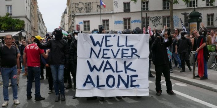 Fransa'da Macron karşıtı eylem