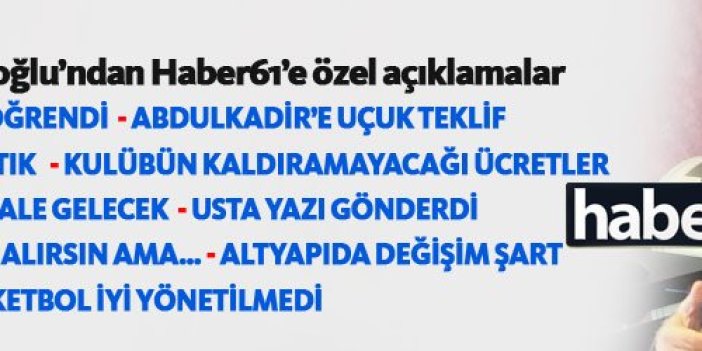 Asbaşkan Hacısalihoğlu: Trabzonspor yorganı ayağına göre uzatmadı
