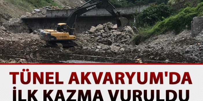 Trabzon'da Tünel Akvaryum için ilk kazma vuruldu