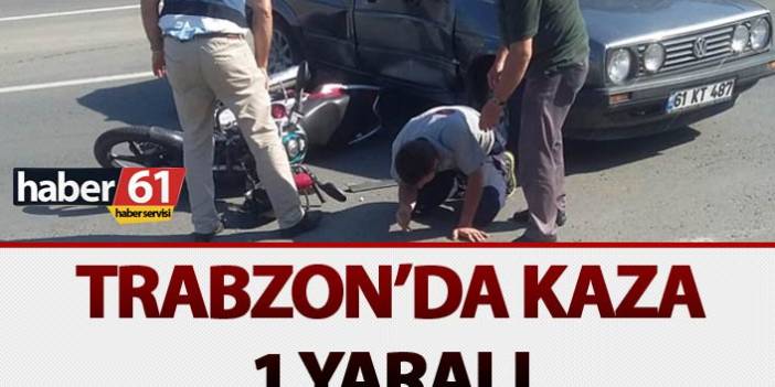 Trabzon Moloz'da motosiklet ile otomobil çarpıştı! Yaralı var