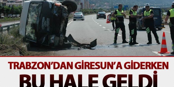 Trabzon'dan Giresun'a giderken kaza - 4 yaralı