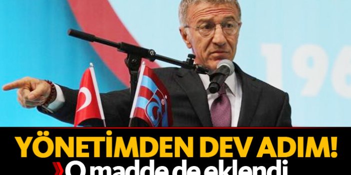 Trabzonspor yönetiminden tüzükte dev adım