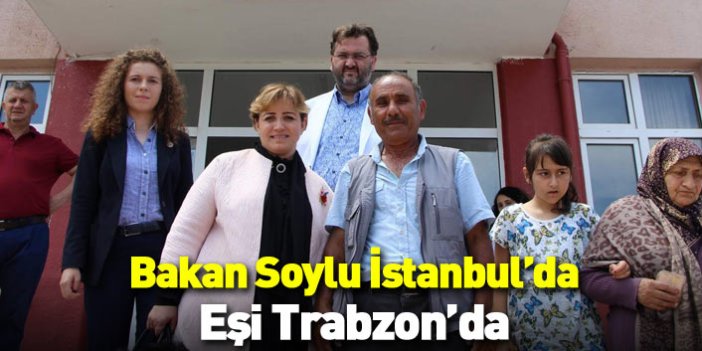 Bakan Soylu'nun eşi Trabzon'da oy kullandı
