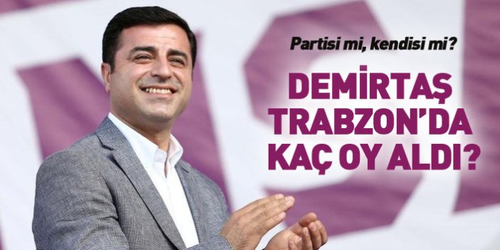Selahattin Demirtaş Trabzon'da kaç oy aldı?