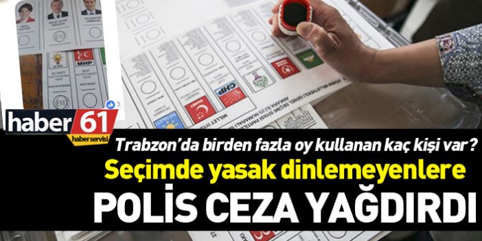 Trabzon'da birden fazla oy kullanan ve fotoğraf çekenler yakalandı