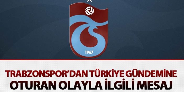 Trabzonspor'dan tren kazası mesajı