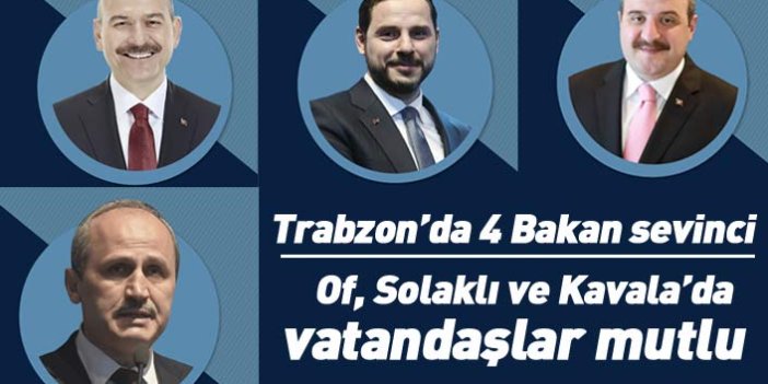 Trabzon'da kabinedeki 4 bakanın sevinci yaşanıyor 