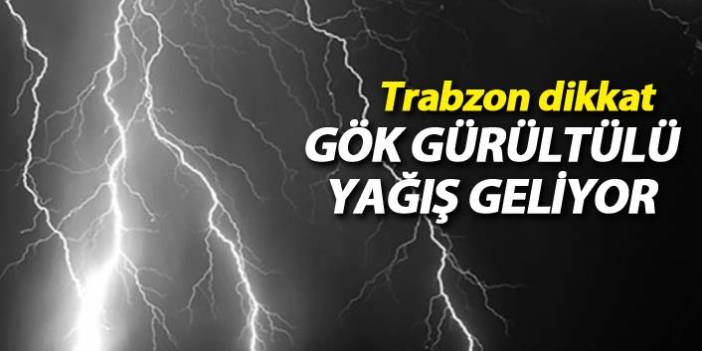 Trabzon dikkat! Doğu Karadeniz için sağanak uyarısı - 12 Temmuz 2018