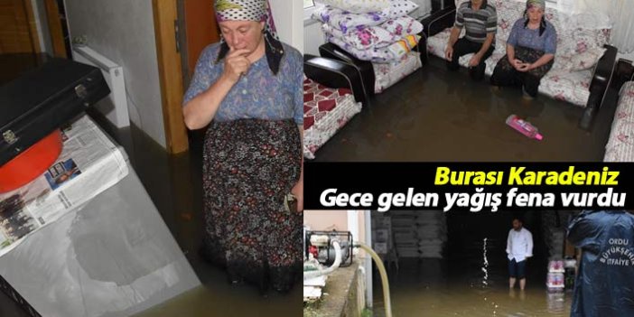 Karadeniz'de şiddetli yağış vatandaşı perişan etti