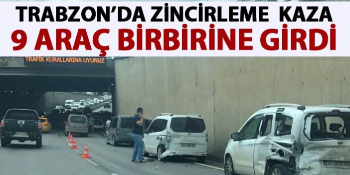 Trabzon'da zincirleme kaza: 4 Yaralı