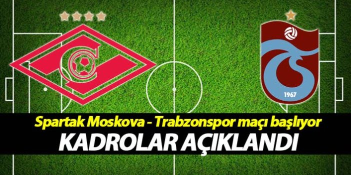 Trabzonspor'un Spartak Moskova maçı kadrosu açıklandı