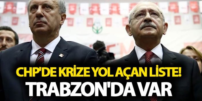 CHP'de krize yol açan liste! - Trabzon'da var