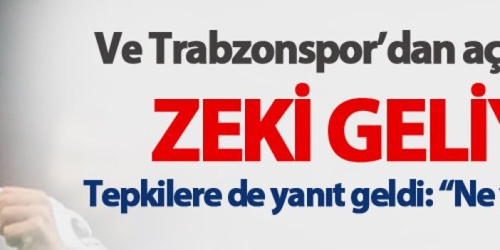 Ve Trabzonspor'dan açıklama geldi! Zeki Yavru...