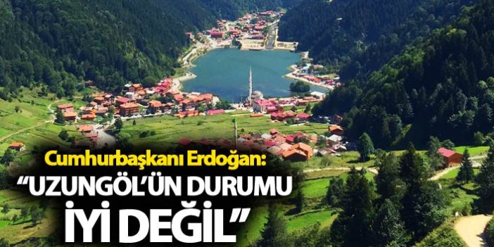 Cumhurbaşkanı Erdoğan: “Uzungöl’ün durumu iyi değil”