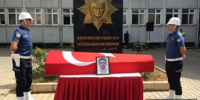 Trabzon'da polis memuruna son görev