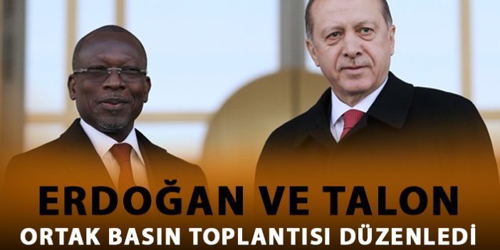 Cumhurbaşkanı Erdoğan ve Benin Cumhurbaşkanı Talon ortak basın toplantısı düzenledi.