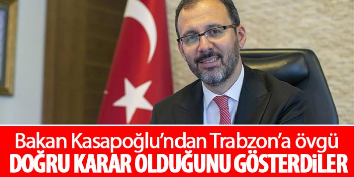 Spor Bakanı'ndan Trabzon taraftarına övgü