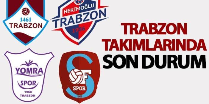 Trabzon takımları rakipleri ile karşı karşıya geliyor. 8 Eylül 2018