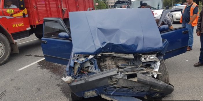 Trabzon'da kaza ucuz atlatıldı: 3 yaralı