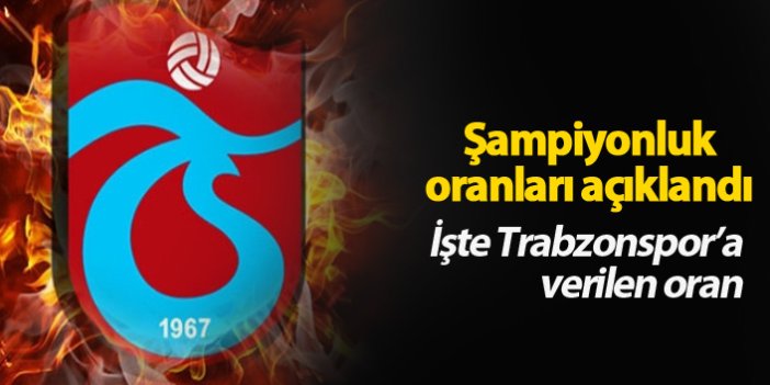 Süper Lig şampiyonluk oranları - 10.09.2018