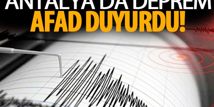 Antalya’da 5.2 büyüklüğünde deprem!