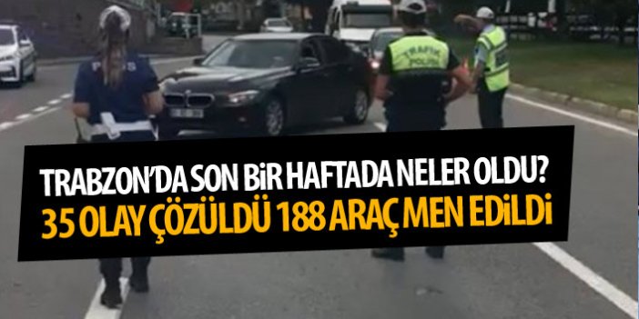 Trabzon’da son 1 haftada neler oldu?
