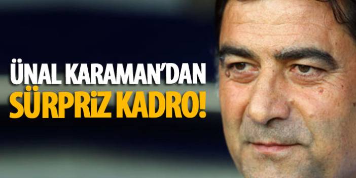 Ünal Karaman'dan Alanyaspor maçı sonrası sürpriz kadro