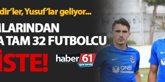 Trabzon amatöründen Trabzonspor altyapısına 32 futbolcu! işte o liste...